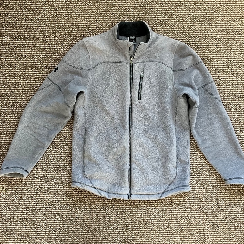 Women’s UNDER ARMOUR Full Zip Gray Fleece / Jacket Size Medium Unisex